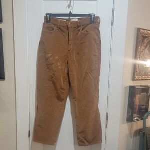 Universal Thread Brown Trousers Straight-Leg Cotton